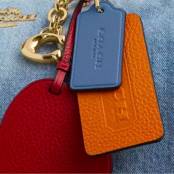 NWT Coach Loved Denim Large Rowan with all Charms included - Picture 5 of 8